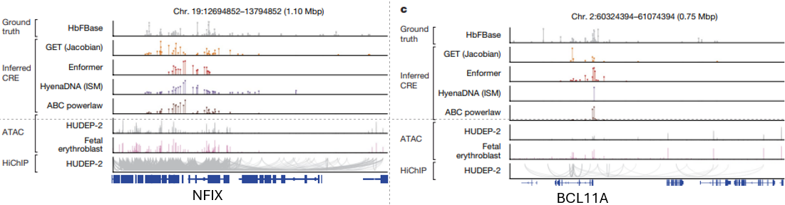 Multi-panel figure demonstrating cCRE inference from various methods